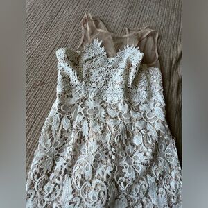 Large white lace dress
